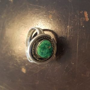 Turquoise and Sterling Silver ring Size 8.5